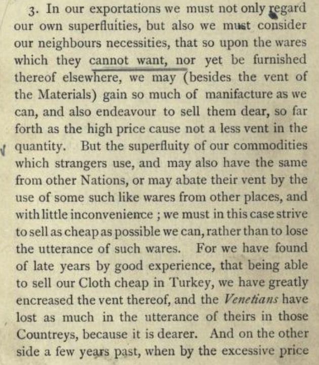 Chapter 3 of England’s Treasure by Foreign Trade. 1664 Thomas Mun