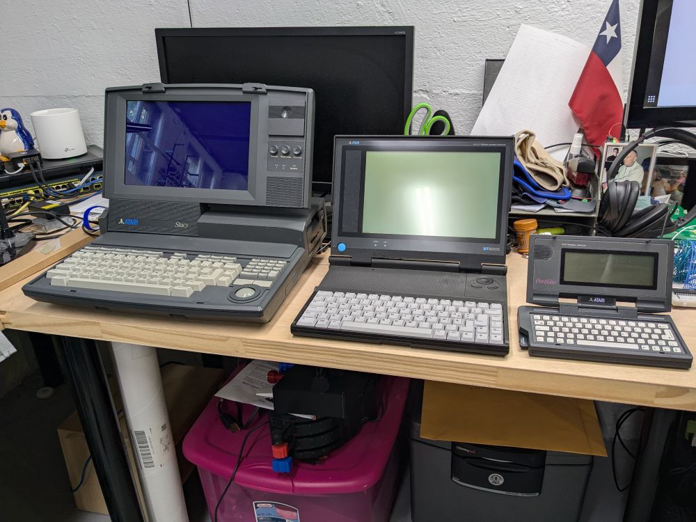 The 3 Atari laptops.