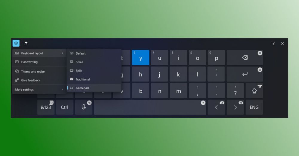 Windows 11’s new gamepad keyboard lets you type with an Xbox controller