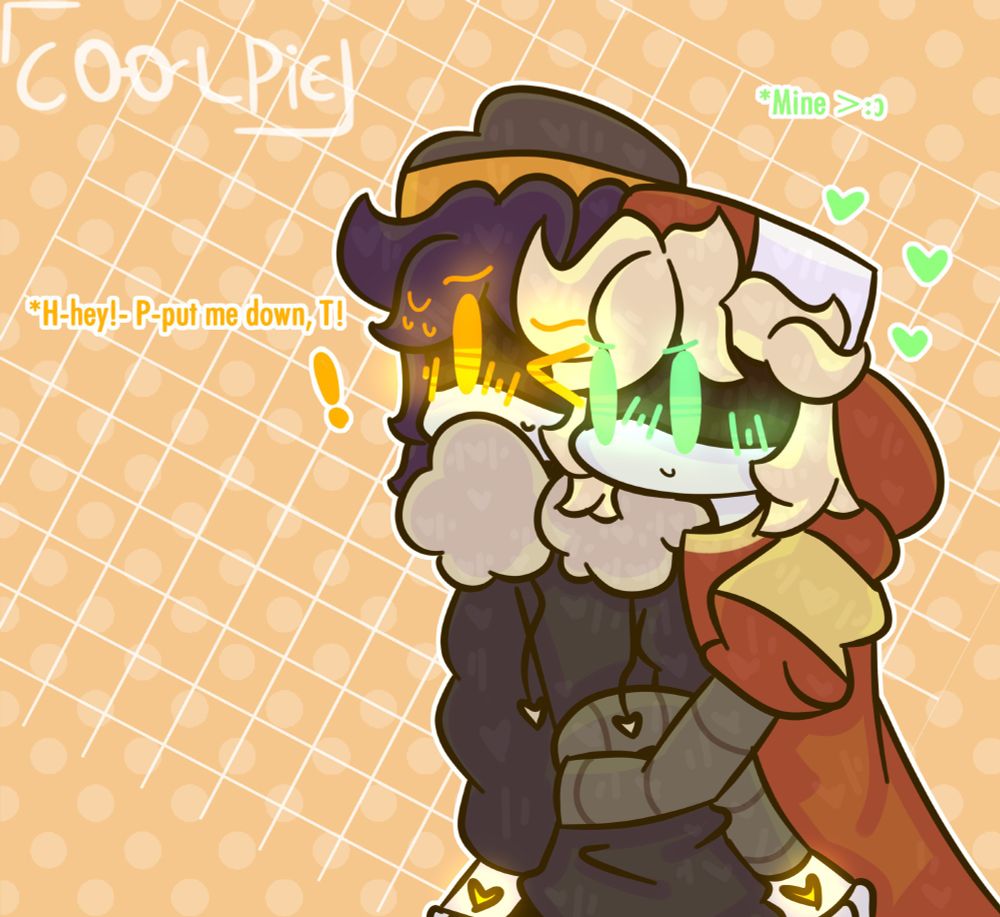 Pie and Thad hugging, thad is lifting Pie.