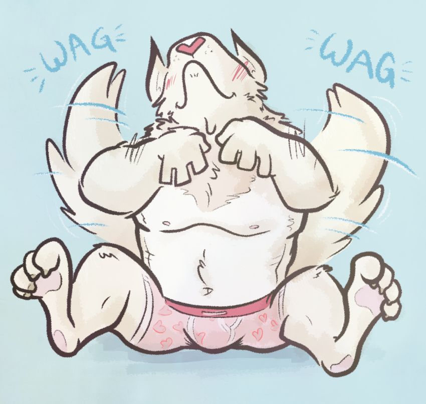 anthro wolf in heart boxer briefs