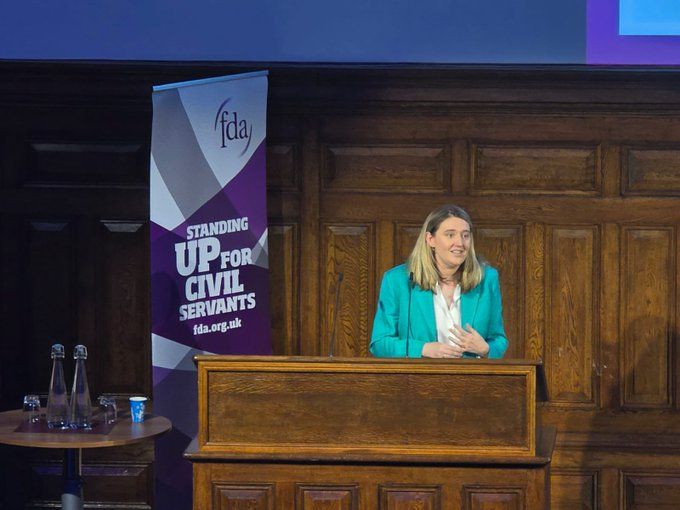 Parliamentary Secretary for the Cabinet Office Georgia Gould MP gives a speech to the FDA Annual Delegate Conference 2025. 