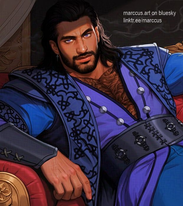 digital illustration of a man in robes