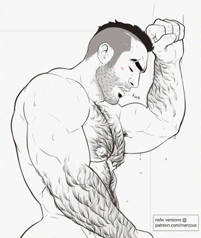 digital illustration of john 'soap' mactavish in a shower