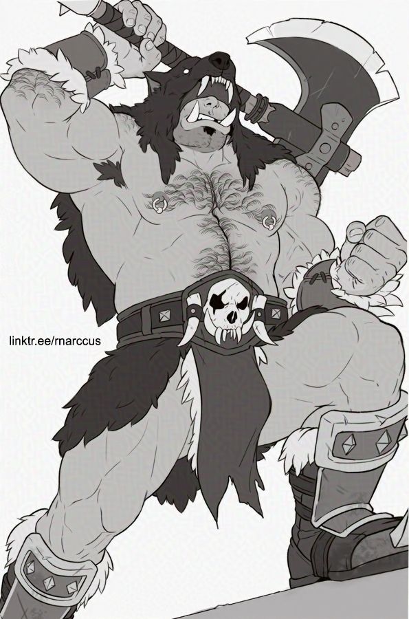 digital illustration of an orc