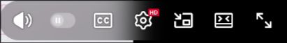 Image of redesigned Youtube player buttons