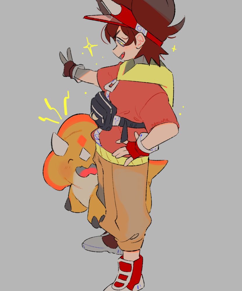 a standalone image of the doodle with Max Taylor and Chomp as described in the first image