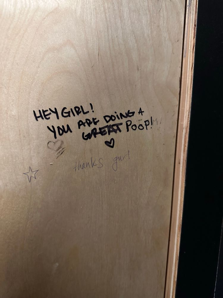 Hey girl!
You are doing (A) great (poop!) 
Thanks gurl
