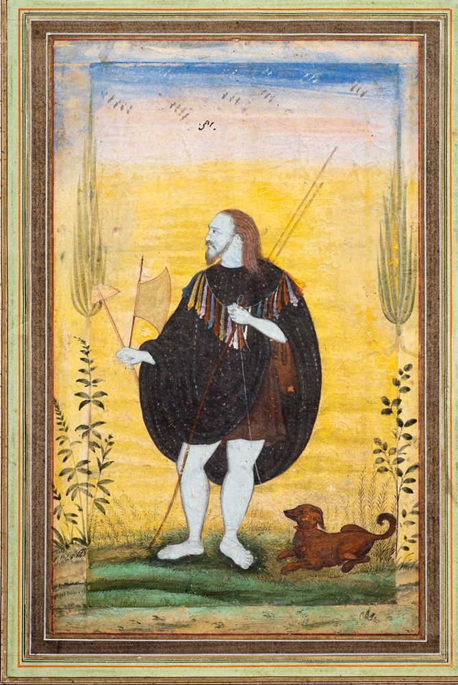 Ascetic, Mughal School circa 1590, Gouache and gold on paper. ©Galerie Alexis Renard, Paris.