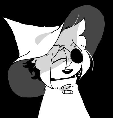 Siffrin, main character of In Stars And Time, with a fake smile on their face