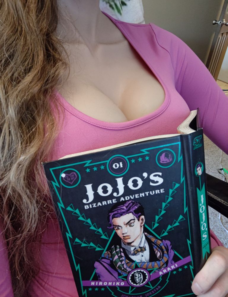 Another angle and using a JoJo's bizarre adventure manga rather than the other book (the Warhammer 40k Sisters of Battle Codex)