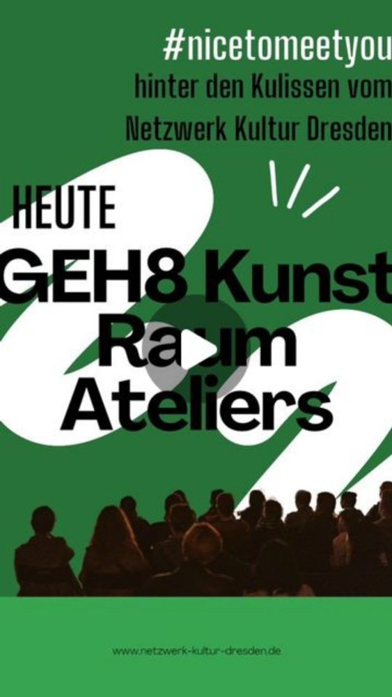 Netzwerk_Kultur_Dresden on Instagram: "#nicetomeetyou @geh8kunstraum

#GEH8 #KunstRaum #Ateliers #ZeitgenössischeKunst #KünstlerischeAuseinandersetzung #Interdisziplinär #KunstFördern #KunstInDresden ...