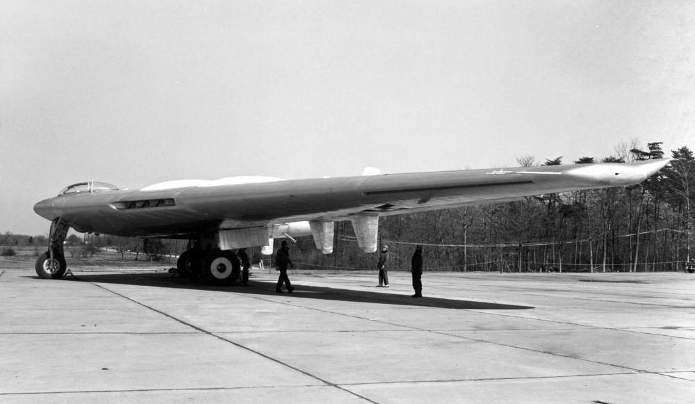 A Northrup YB-49 a jet powered development of the YB-35. First flew in 1947.