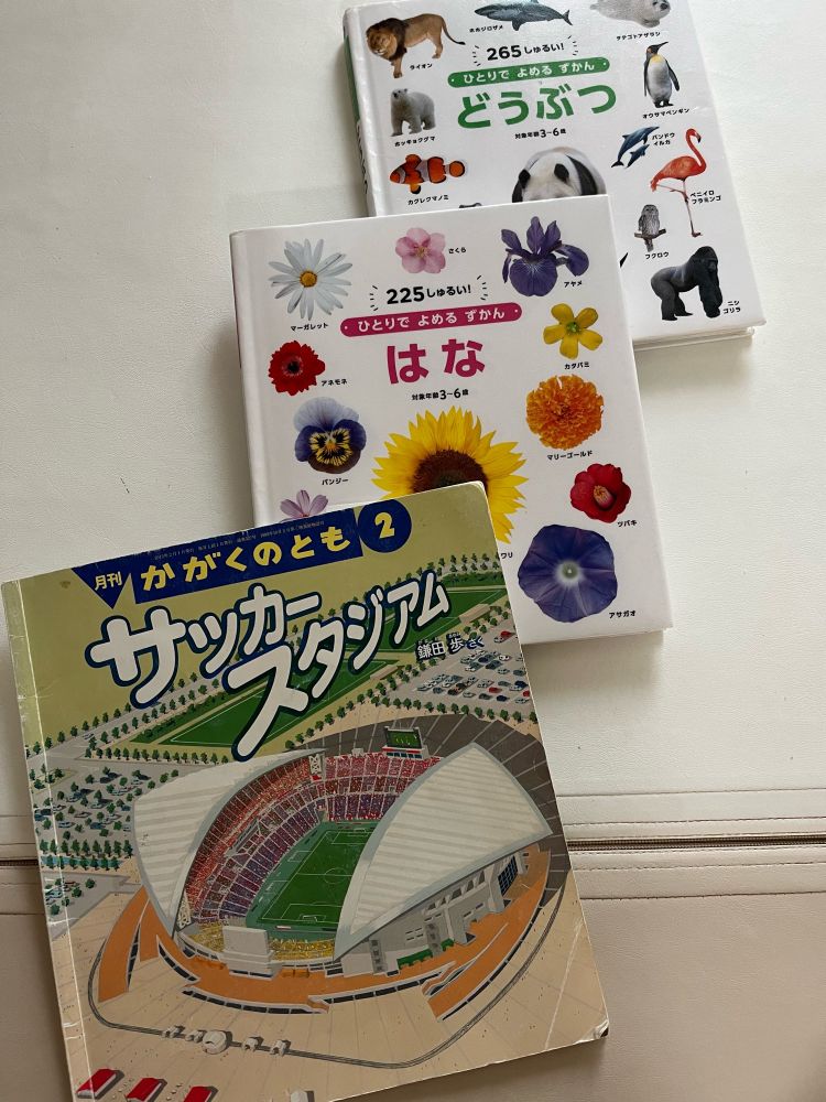 ひとりでよめるずかん　どうぶつ・はな、月刊かがくのともサッカースタジアム