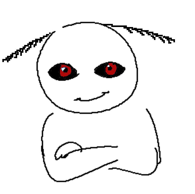 a meme about people with blue eyes edited to be vtuber Lyra from 3am 