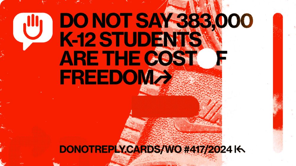 DO NOT SAY 383,000 K-12 STUDENTS ARE THE COST OF FREEDOM↱  MASS SHOOTINGS AS ROUTINE AREN’T THE COST OF FREEDOM, THEY’RE THE COST OF BLIND OBSTINANCE — RAPHAEL WARNOCK↱