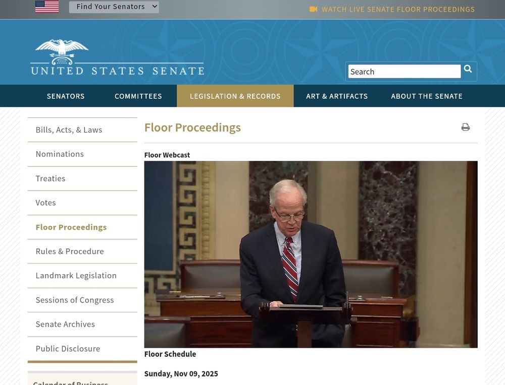 US Senate is back in session...

