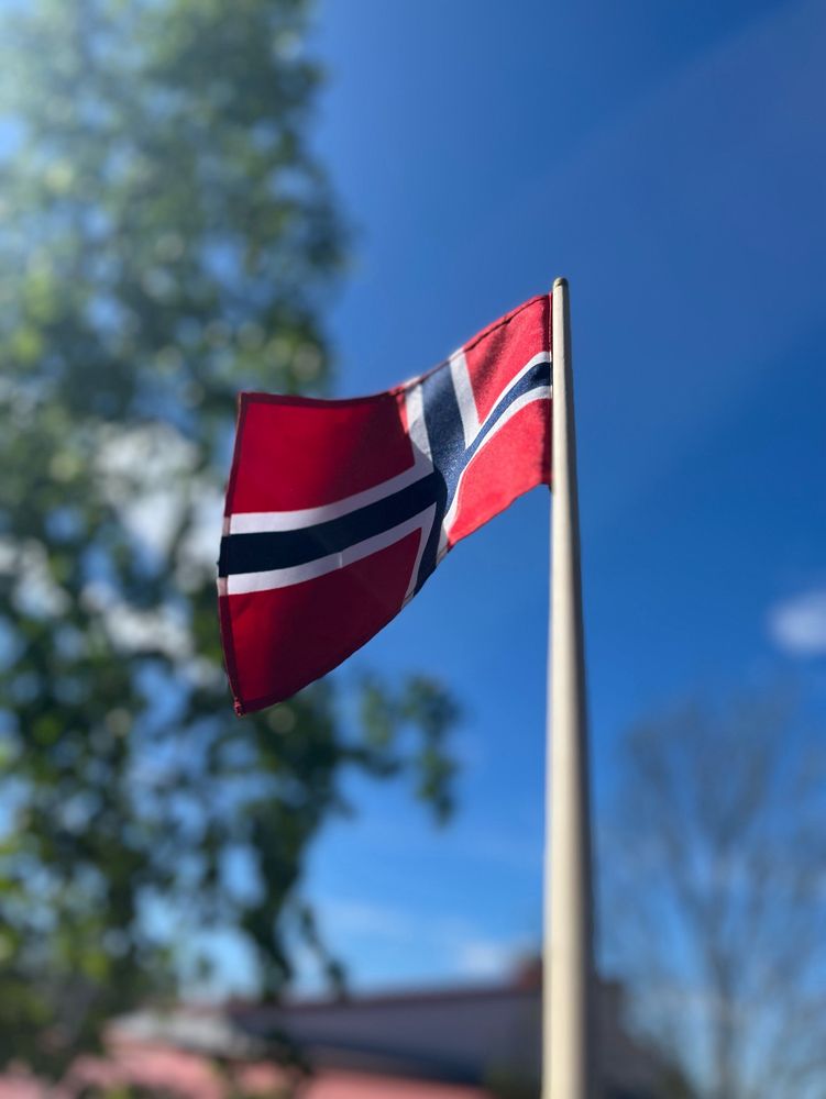 Picture of a Norwegian flag. 