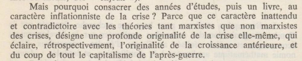 Crise et inflation, pourquoi ? : L'accumulation intensive de Alain Lipietz 