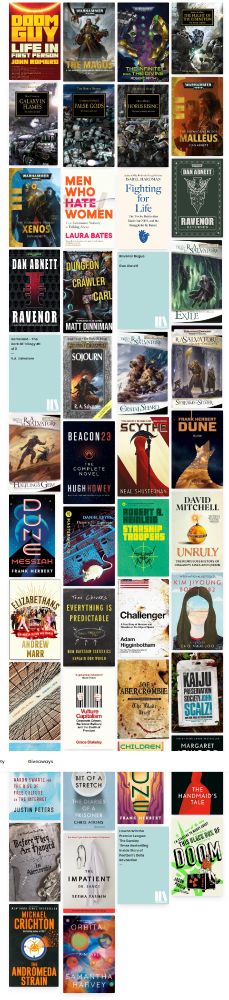 A graphic displaying 46 front book covers from the books I have read in 2024