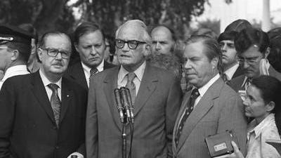 Forty years ago, Sen. Barry Goldwater and Rep. John Rhodes of Arizona had parts in President Nixon's resignation drama.