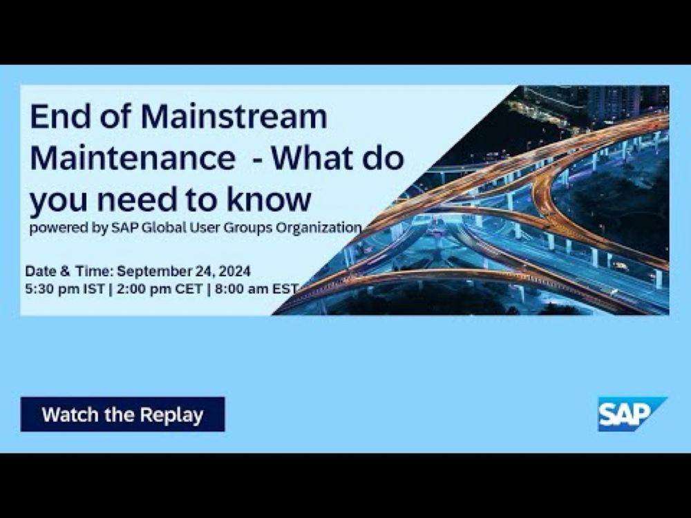 End of Mainstream Maintenance - What you Need to Know Now I Move to Cloud ERP I 24.09.24