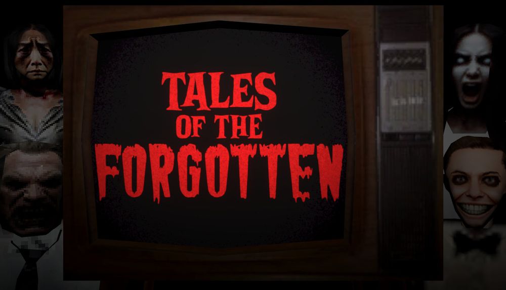 Key art for Tales of the Forgotten, with ghosts on the side