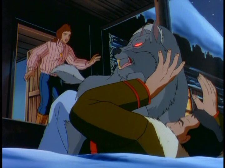 A wolf attacks