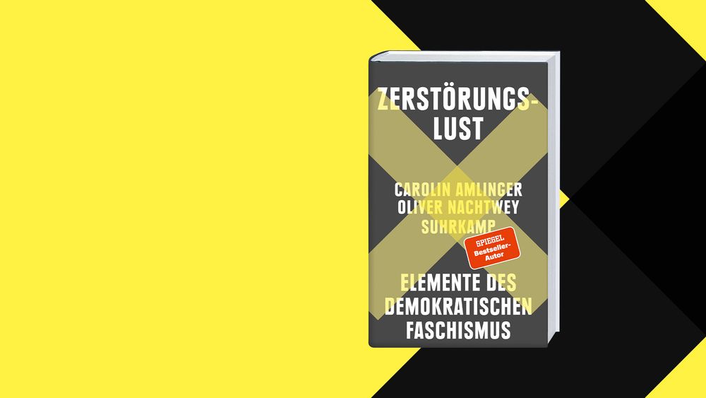 Das Buchcover von »Zerstörungslust« auf gelb/ schwarzem Hintergrund.