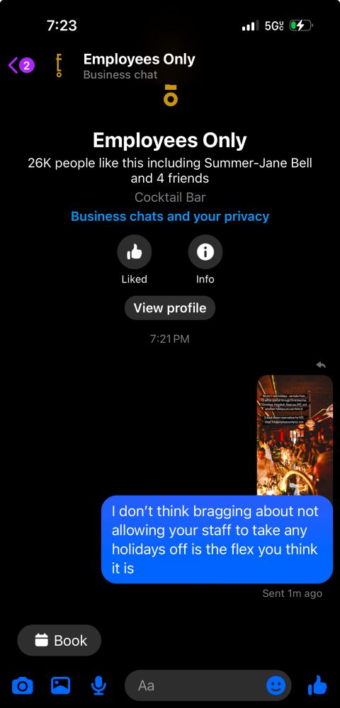 My response to them that it’s not a flex to brag about keeping employees from family on holidays.