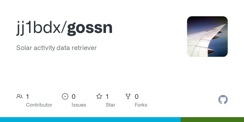 GitHub - jj1bdx/gossn: Solar activity data retriever