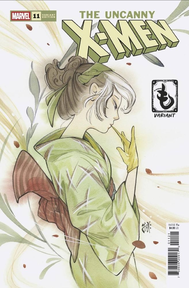 Cover for Marvel's Uncanny X-Men #11 kimono variant by Peach Momoko featuring Rogue. 