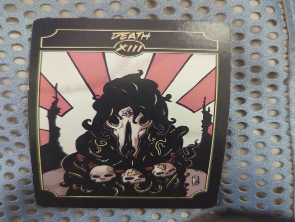 Death card; indicating a meaningful end that will have impacts