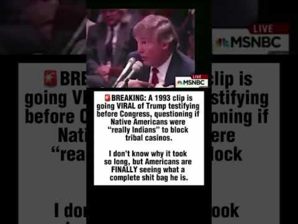 A 1993 clip of Trump testifying before the Congress, doubting Native Americans #trump #fyp #trending