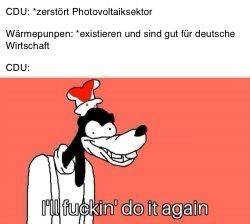 CDU: *zerstört Photovoltaiksektor Wärmepumpen: *existieren und sind gut für deutsche Wirtschaft CDU: 