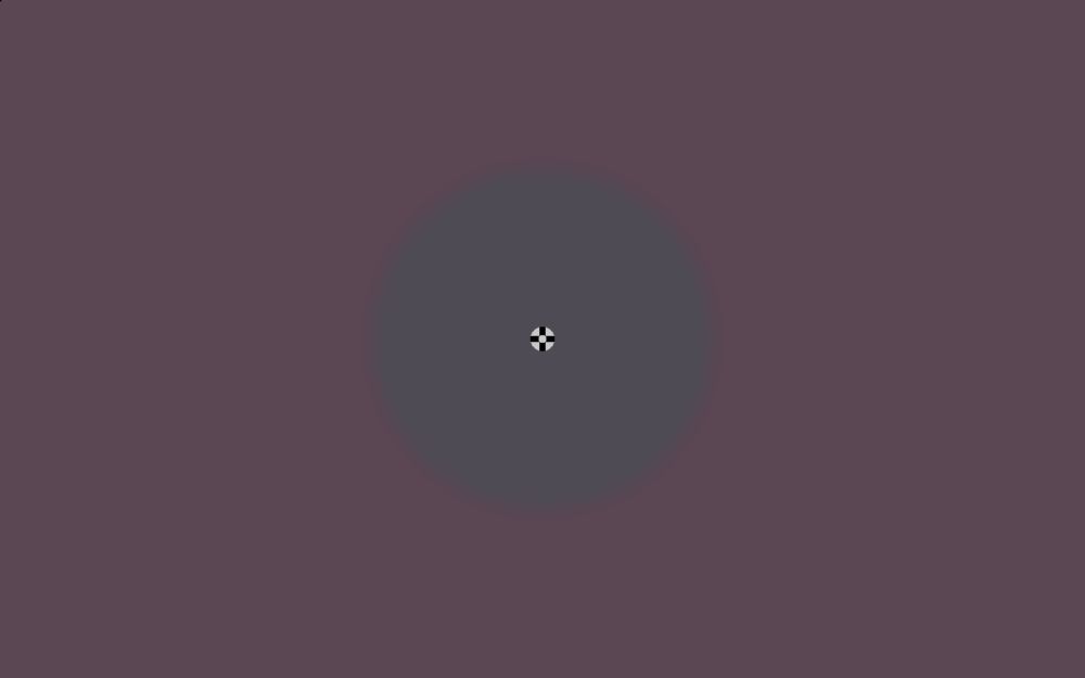 a grey circle on a purple background