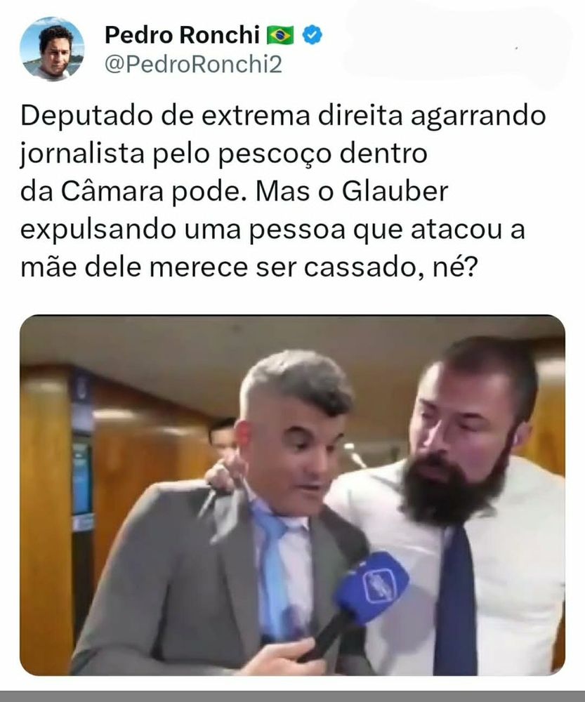 Por muito menos há na Câmara tentativa de cassação de Glauber Braga.