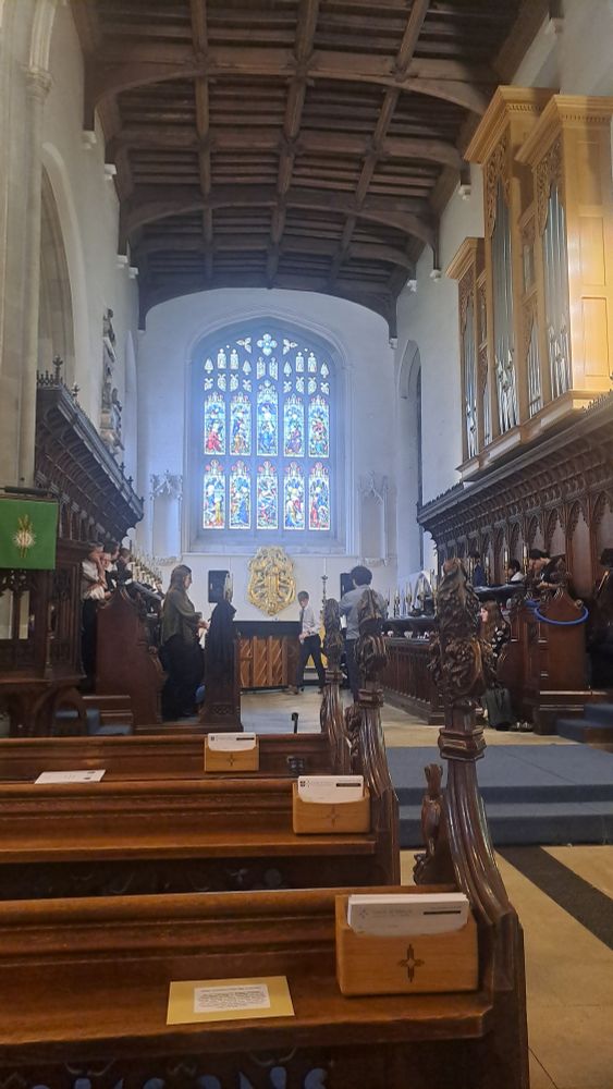 Choir practice at Great St Mary's Church,  Cambridge 