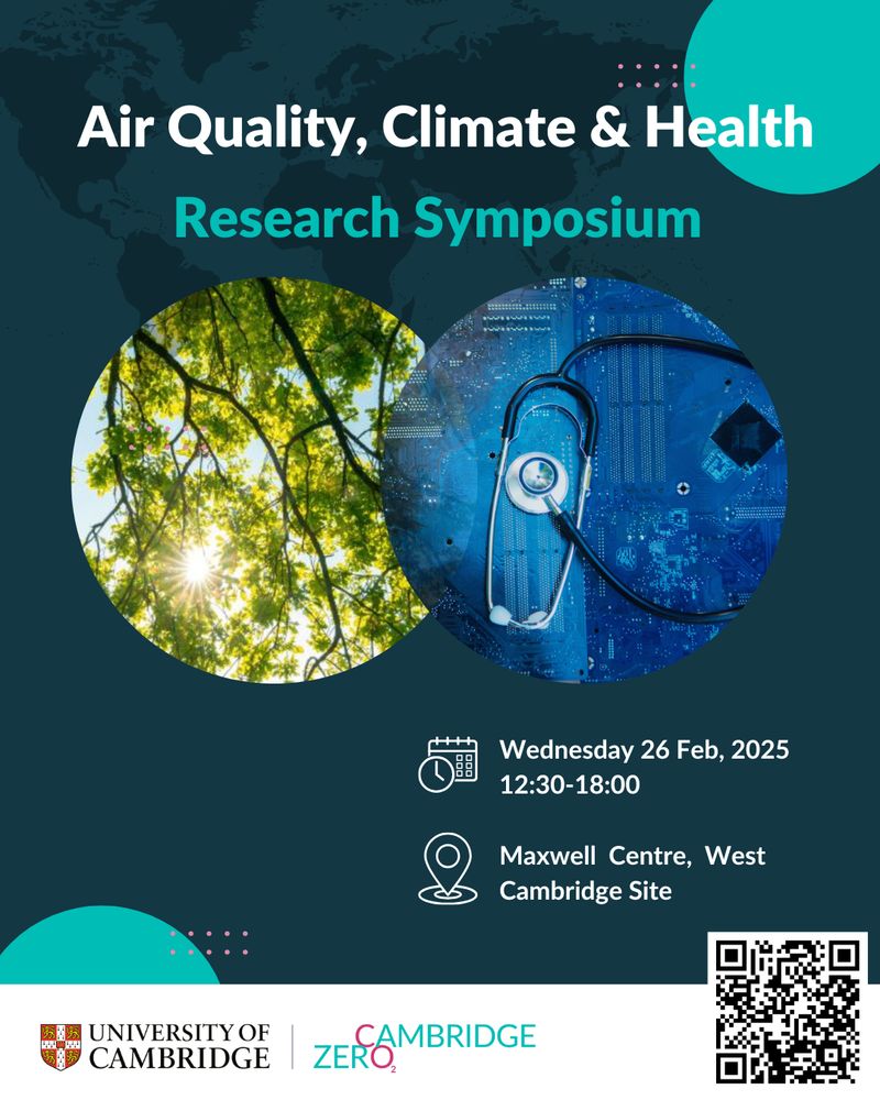 Picture of poster of event indicating title, time, date and location with QR code also available. Logos of Cambridge Zero and the University of Cambridge are also visible