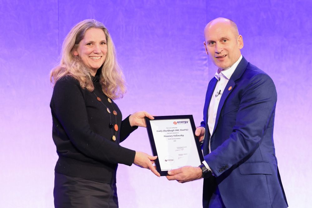 Prof. Shuckburgh receiving fellowship