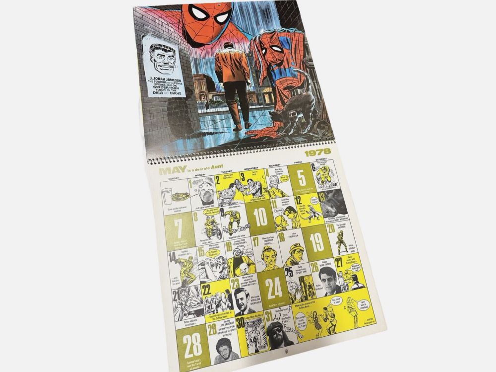 Page from the mighty marvel Spider-Man calendar from 1978
(May)