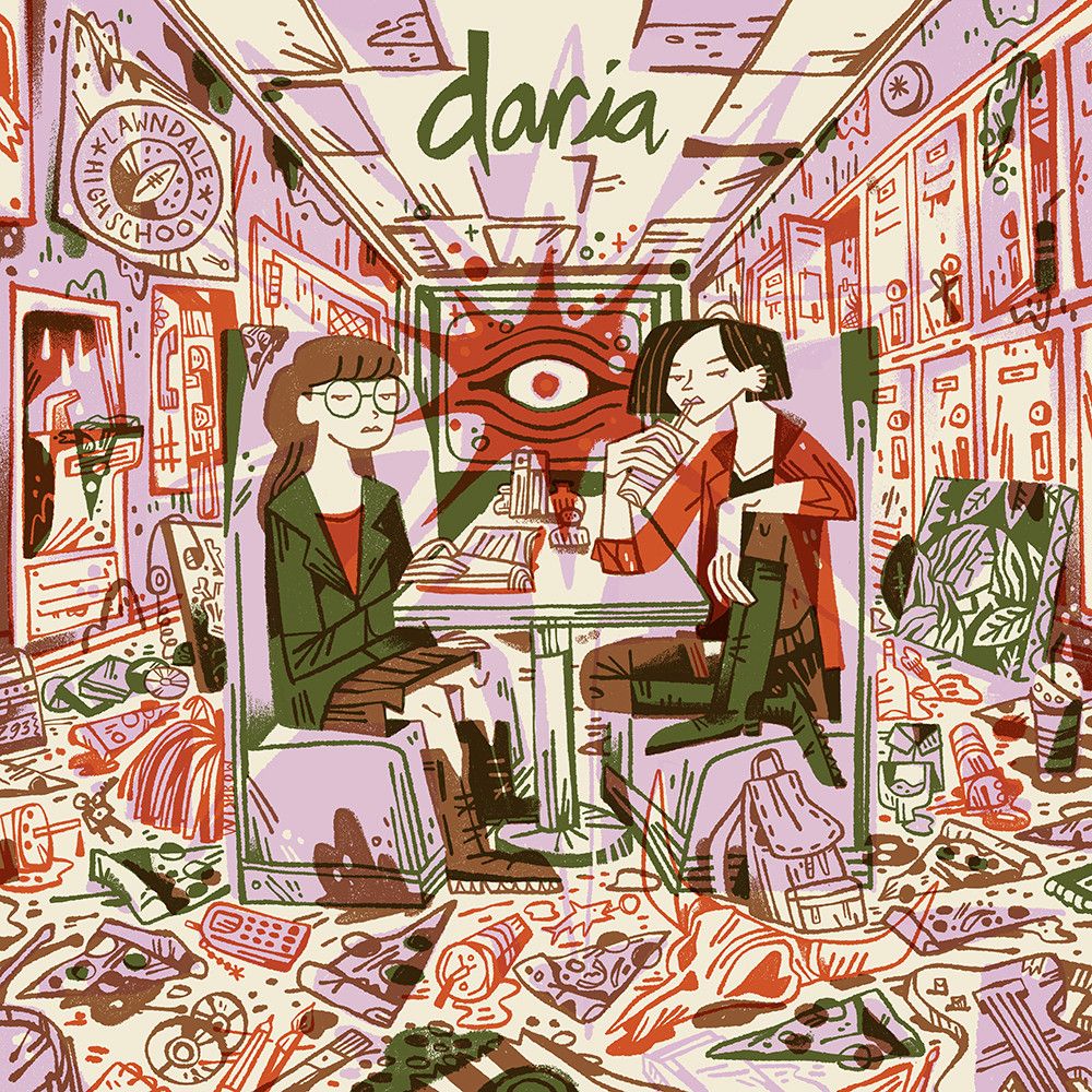 illustration of Daria and Jane for a Mondo poster