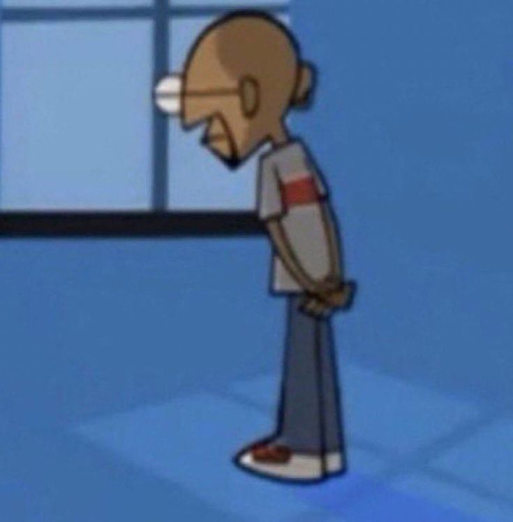 Ghandi from clone high looking down on the floor with disappointment