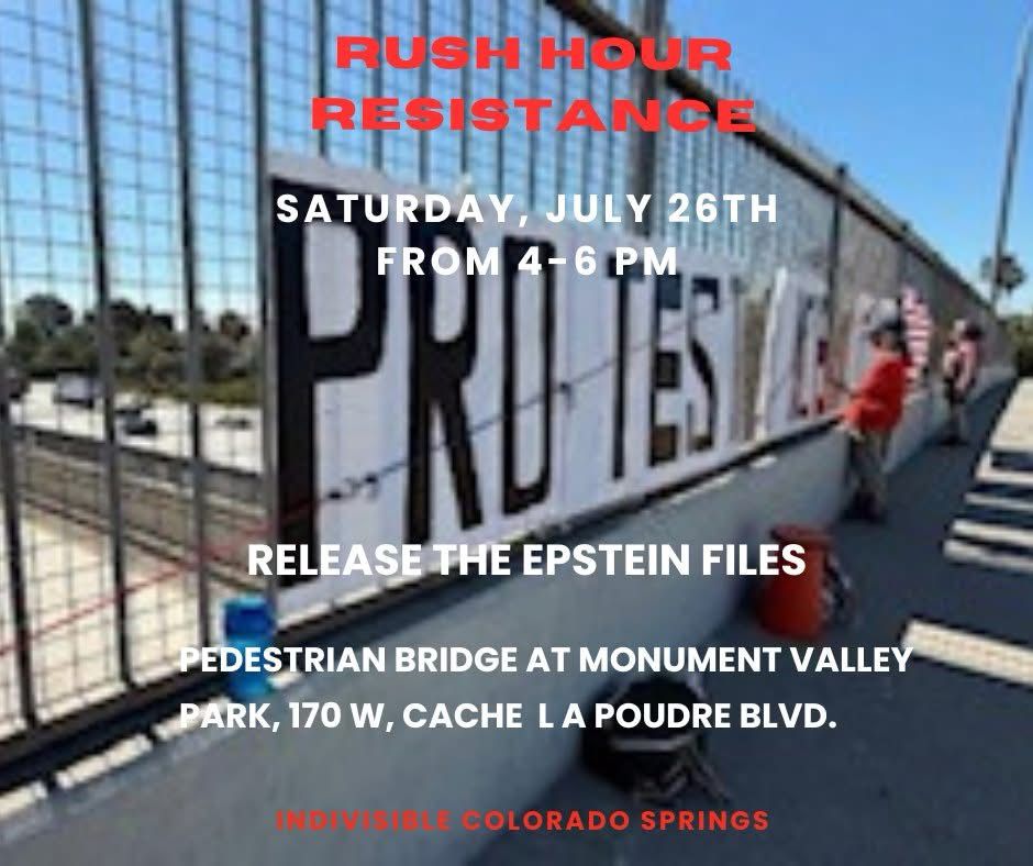 This Saturday, July 26th from 4-6 pm on the pedestrian bridge at Monument Valley park protest.