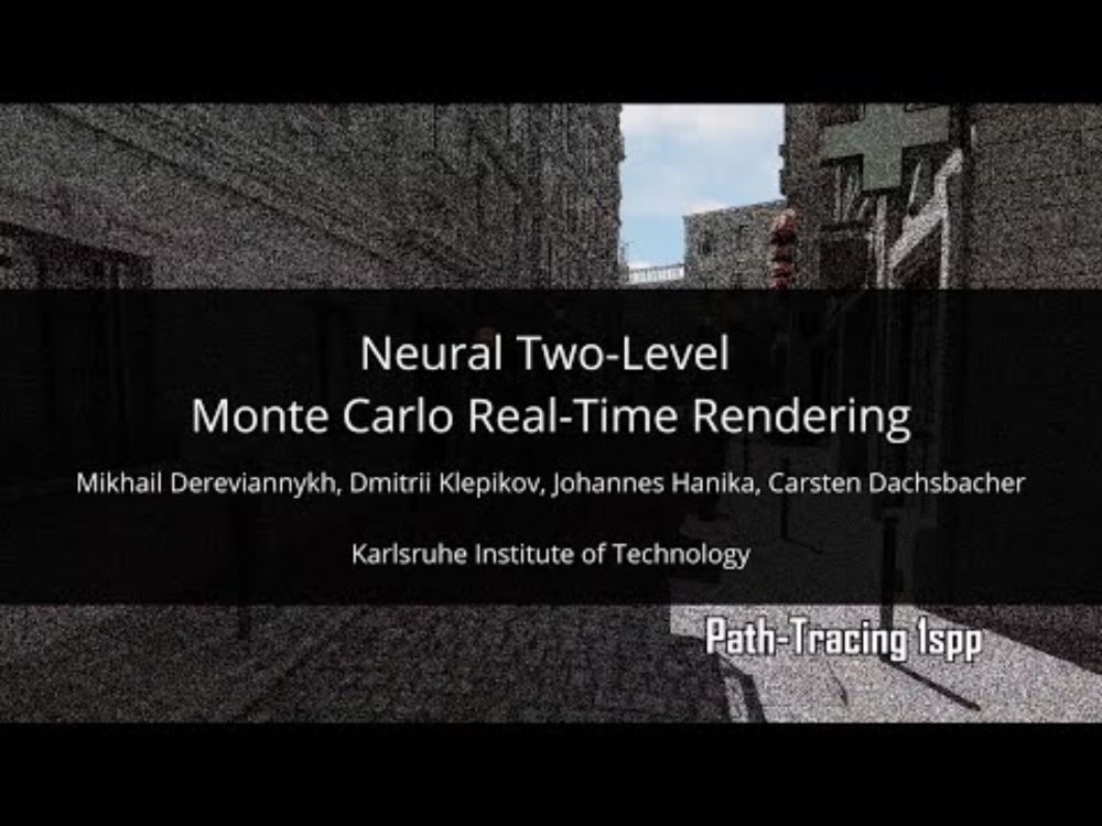 Neural Two-Level Monte Carlo Real-Time Rendering
