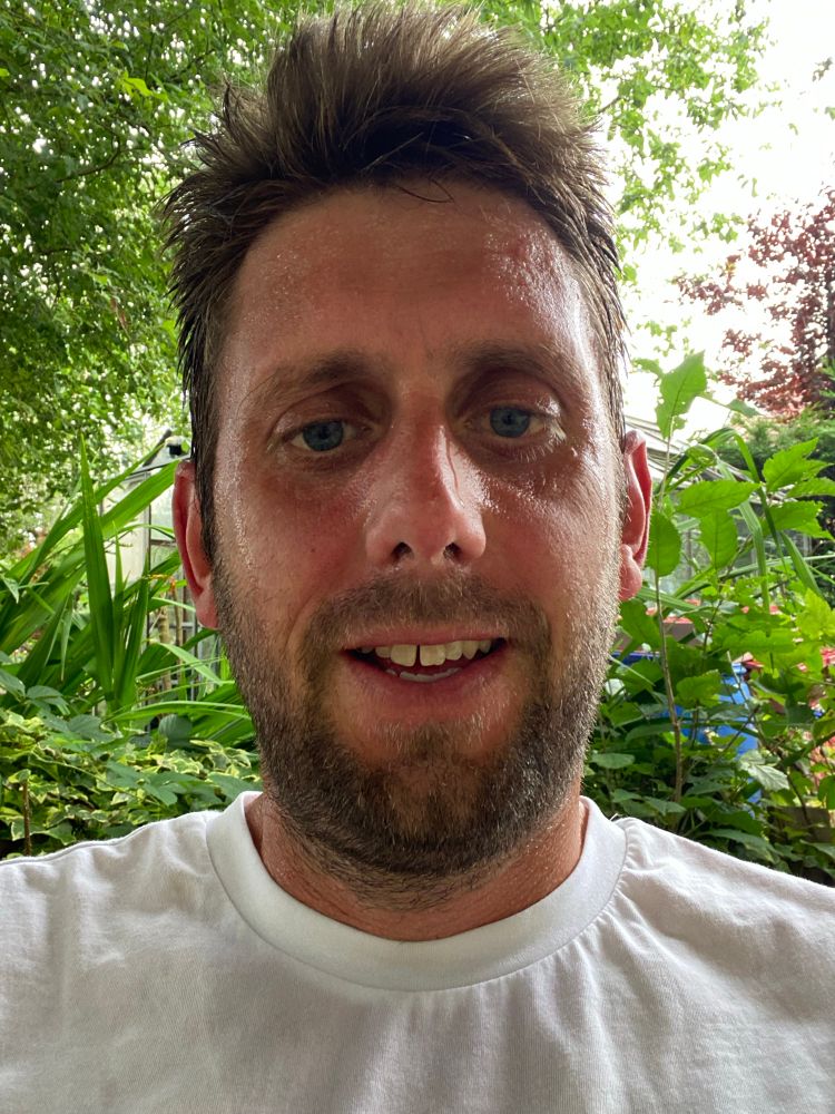 A sweaty me after a run.