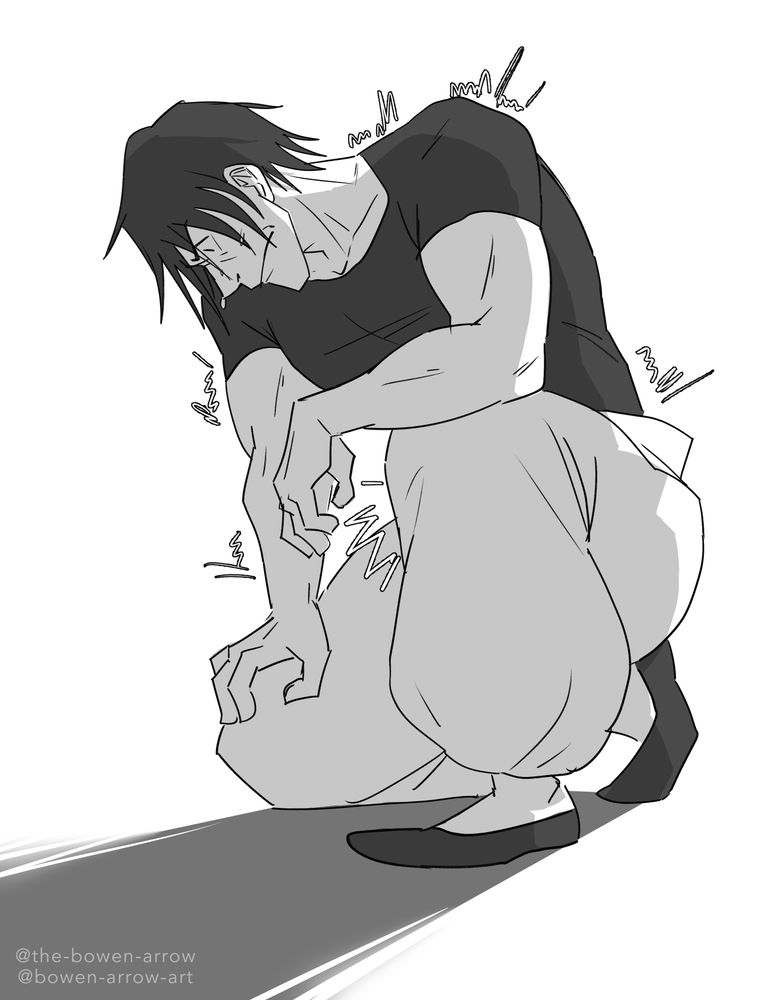Toji from Jujutsu Kaisen experiencing one day as an average woman with endo/period pain. 