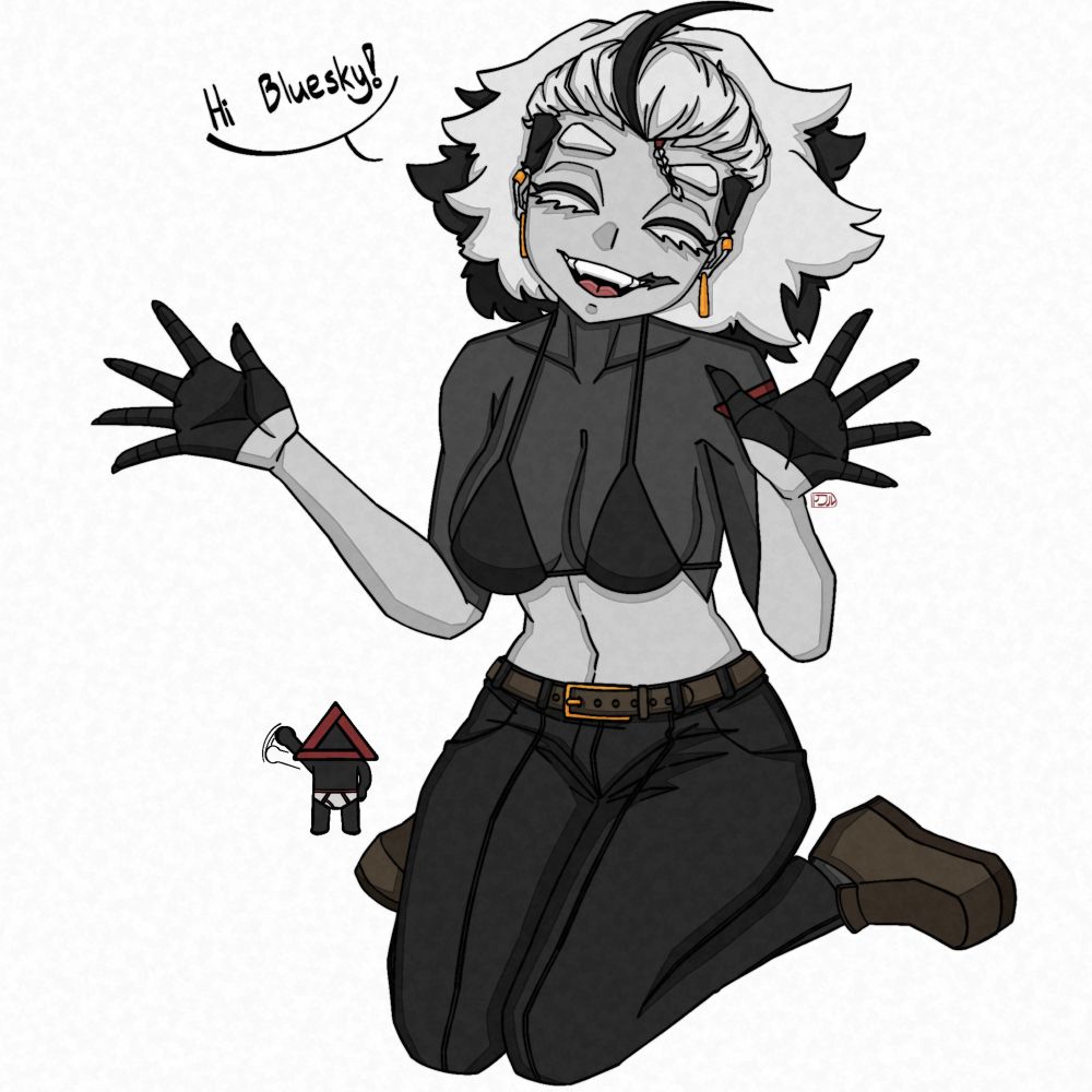 Delta and Delt waving hello to the Bluesky people