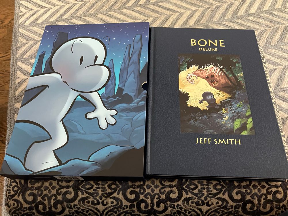 The new Bone deluxe edition book and slipcase. 