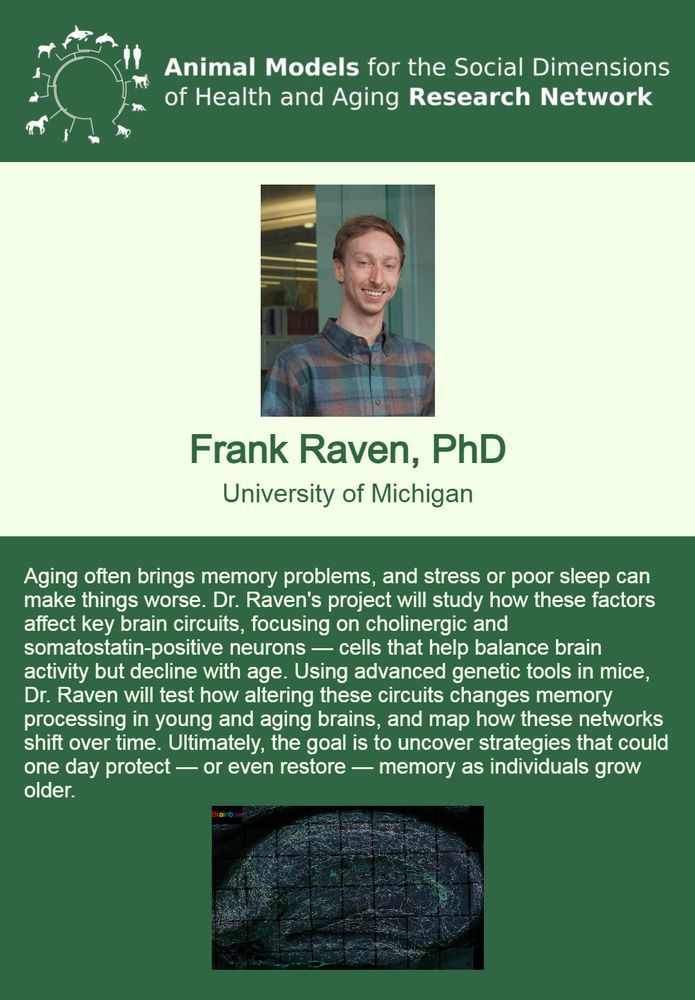 Portrait of Dr. Frank Raven and a description of his project.